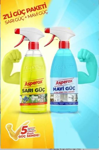 ASPEROX SARI+MAVI GUC 1+1 resmi