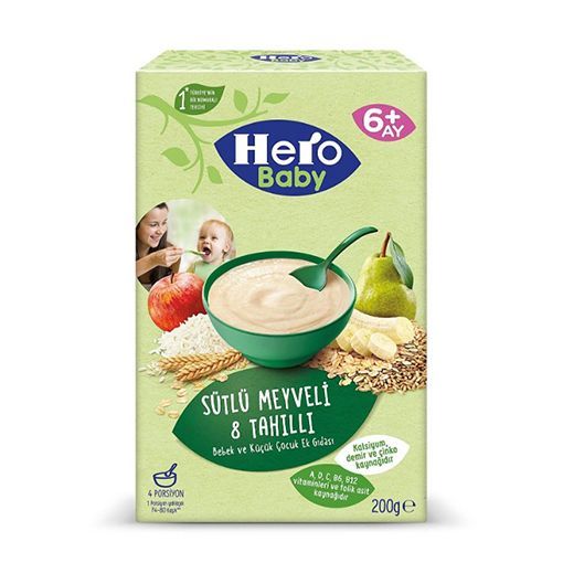 HERO BABY SUTLU 8 TAH.MEYV. 200 GR resmi